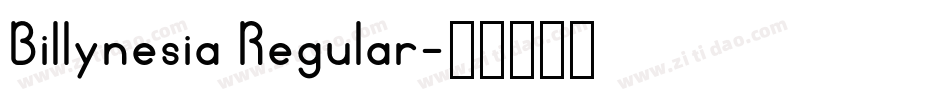 Billynesia Regular字体转换